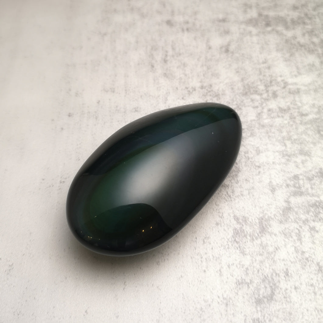 Black Obsidian(Rainbow) / Rainbow Obsidian Polished Carving 85mm*48mm*30mm