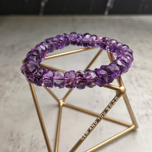 紫水晶手链 (切割面) 10mm