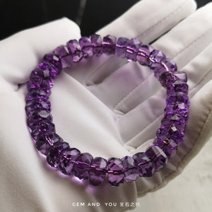 紫水晶手链 (切割面) 10mm