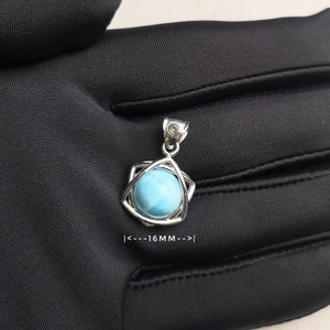 Larimar Pendant (star of david) 16mm*10mm