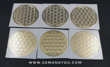 Load image into Gallery viewer, Flower Of Life Copper Metallic Stickers 6ps/Set 35mm