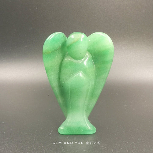 Green Adventurine Angel Carving 73mm*48mm*21mm