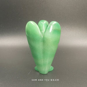 Green Adventurine Angel Carving 73mm*48mm*21mm