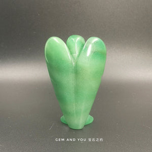 Green Adventurine Angel Carving 73mm*48mm*21mm