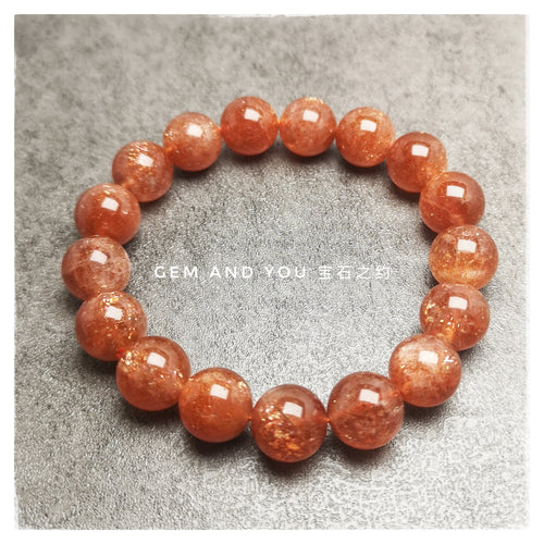 Sun Stone Bracelet 12mm 太阳石手链12mm
