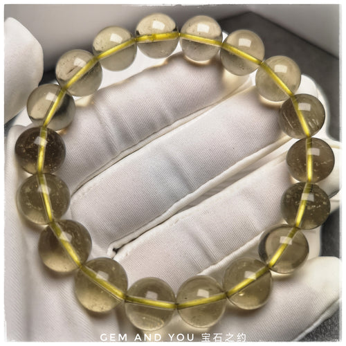 Libyan Gold Tektite Bracelet 12mm 利比亚黄金陨石手链12mm