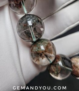 Multi Colour Phantom Quartz Bracelet 18-19mm 彩幽灵水晶手链18-19mm