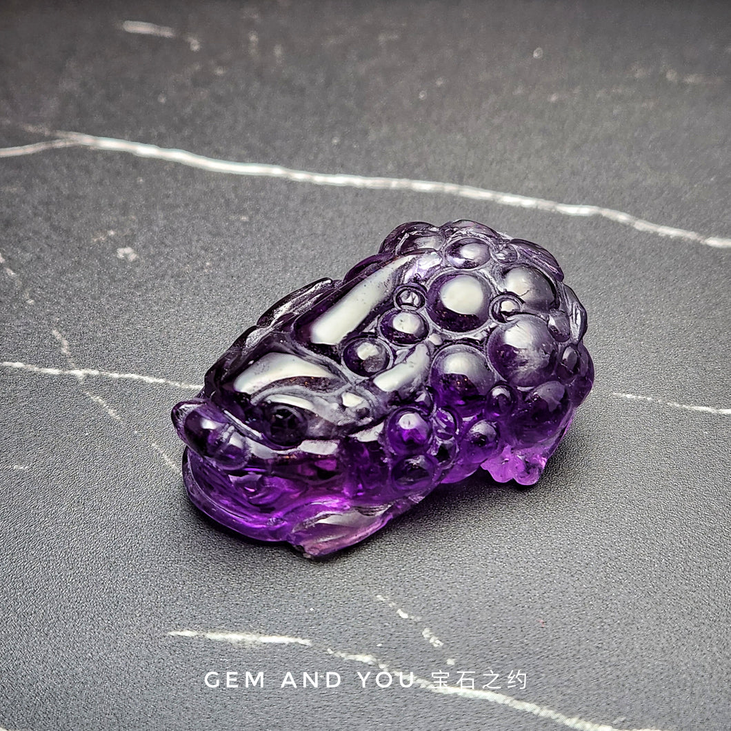 Amethyst Carving Pi Xiu (Pi Yao) 51mm*36mm*27mm