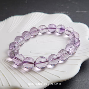 Amethyst Faceted Bracelet 10mm