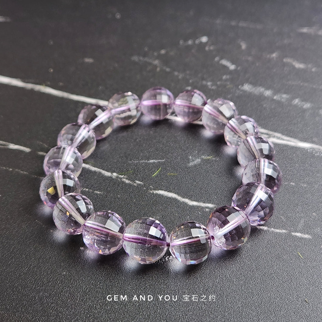 Amethyst Faceted Bracelet 10mm