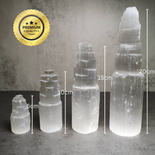 Load image into Gallery viewer, Selenite Tower 6cm 10cm 15cm 20cm