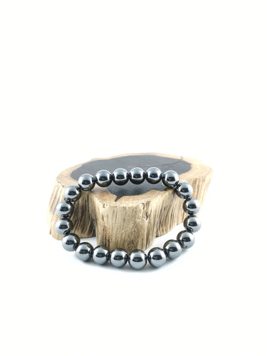 Hematite 10mm Bracelet -Round