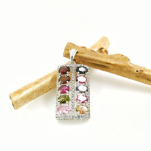 Load image into Gallery viewer, Multi Colour Tourmaline Pendant