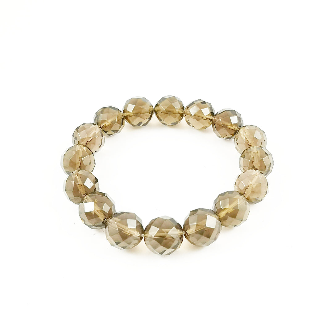 Smoky Quartz Bracelet (faceted) 12mm