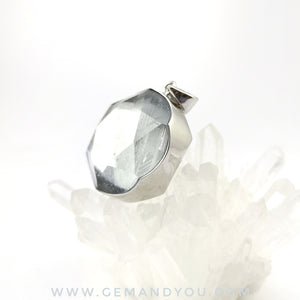 Meteorite Pendant Star of David 25mm 925 silver