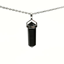 Load image into Gallery viewer, Black Tourmaline Double Pointed Pendant