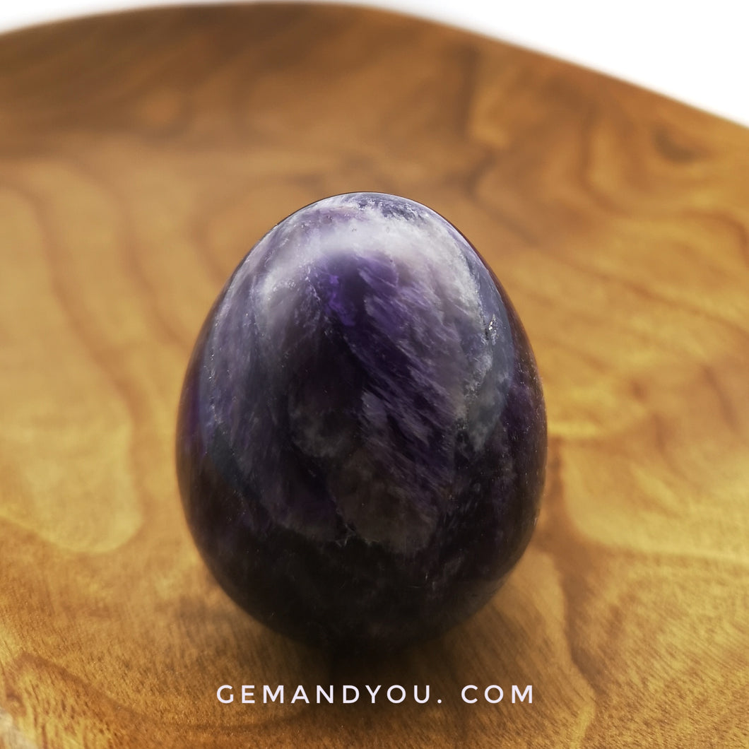 Amethyst Carved Egg 45mm*30mm