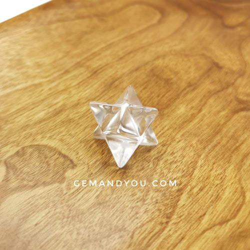 Clear Quartz Mercaba (Merkaba) Star Small carving 20-22mm