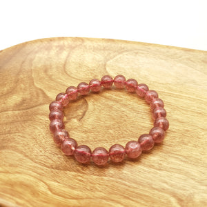 Strawberry Quartz Bracelet 8mm