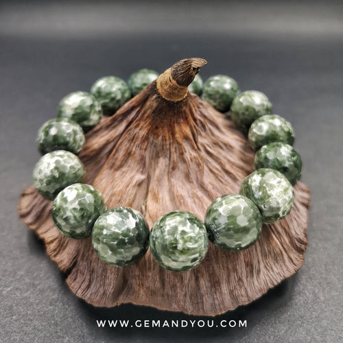 Faceted Seraphinite/ Seraphynite Bracelet 13mm
