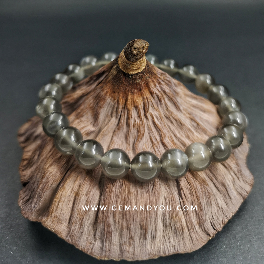 Black Moon Stone Bracelet 9mm