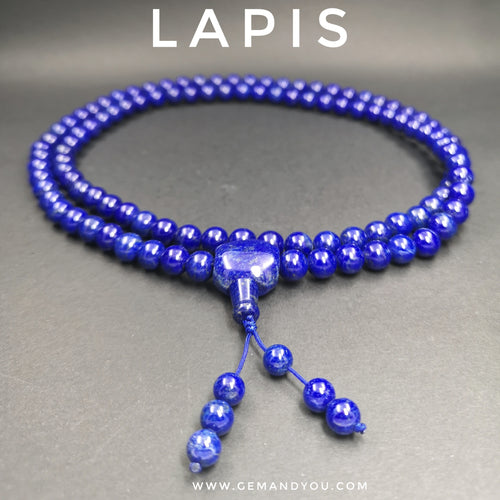 Lapis 8mm 108-beads Necklace /meditation necklace