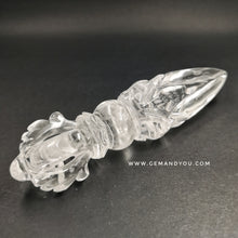 Load image into Gallery viewer, Clear Quartz Carving- Phurpa-普巴金刚杵-132mm*28mm*28mm
