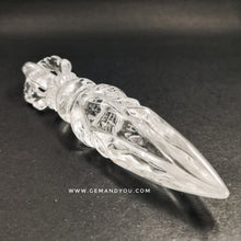 Load image into Gallery viewer, Clear Quartz Carving- Phurpa-普巴金刚杵-132mm*28mm*28mm