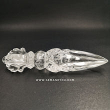 Load image into Gallery viewer, Clear Quartz Carving- Phurpa-普巴金刚杵-132mm*28mm*28mm