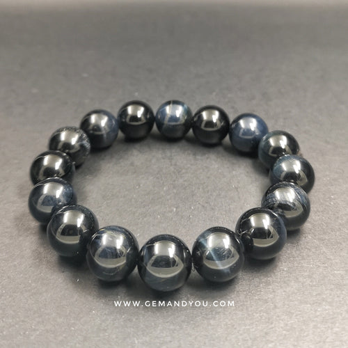 Blue Tiger Eye Stone Bracelet 12mm