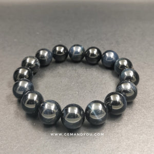 Blue Tiger Eye Stone Bracelet 12mm