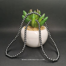 Load image into Gallery viewer, Hematite Necklace 4mm, Elastic, Length~ 46cm,