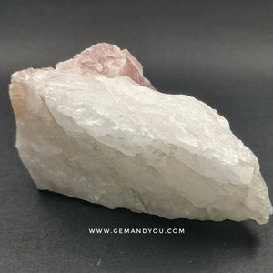 Pink Tourmaline with Quartz 80mm*58mm*54mm Raw Specimen