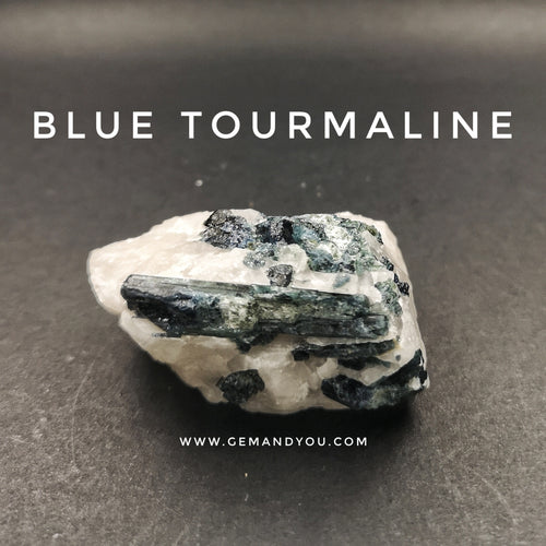 Blue Tourmaline With Quartz | Raw Specimen | 58mm*43mm*30mm