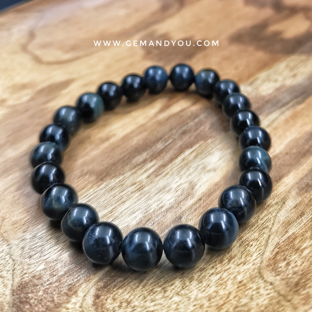 Blue Tiger Eye Bracelet 8mm