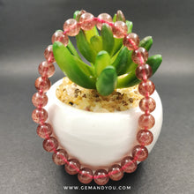 Load image into Gallery viewer, Strawberry Quartz Bracelet 7mm