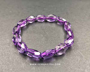 Amethyst Faceted Bracelet 10mm