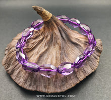 Load image into Gallery viewer, Amethyst Faceted Bracelet 10mm