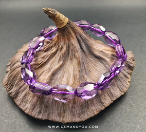 Amethyst Faceted Bracelet 10mm