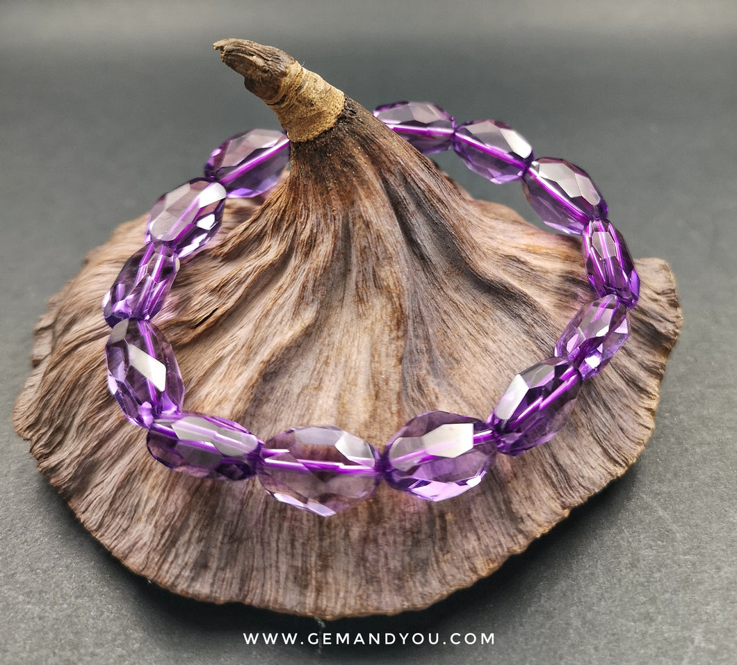 Amethyst Faceted Bracelet 10mm