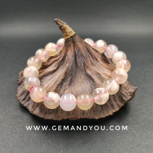Sakura Agate/ Flower Agate Bracelet 11mm