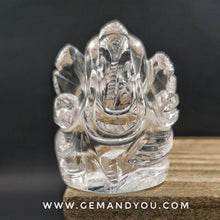 Load image into Gallery viewer, Clear Quartz Carving Ganesha 47mm*35mm*27mm
