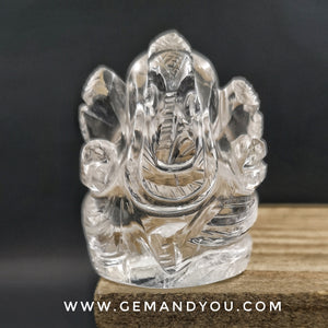 Clear Quartz Carving Ganesha 47mm*35mm*27mm