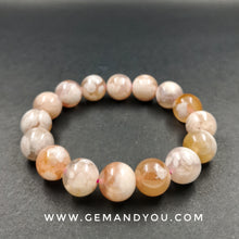 Load image into Gallery viewer, Sakura Agate/ Flower Agate Bracelet 13mm