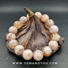 Load image into Gallery viewer, Sakura Agate/ Flower Agate Bracelet 13mm