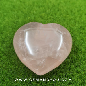 Rose Quartz Carving -Heart 50mm*49mm*18mm