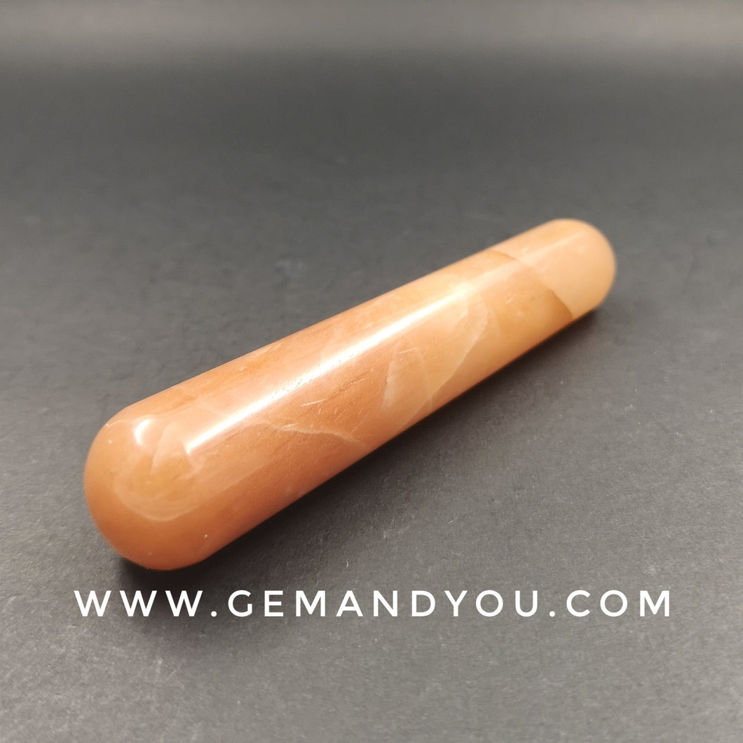Peach Adventurine Massage Wand/ Massage Tool/Healing Wand 89mm*16mm