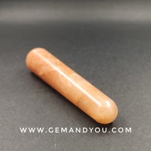 Load image into Gallery viewer, Peach Adventurine Massage Wand/ Massage Tool/Healing Wand 89mm*16mm