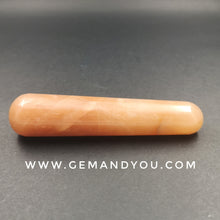 Load image into Gallery viewer, Peach Adventurine Massage Wand/ Massage Tool/Healing Wand 89mm*16mm