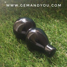 Load image into Gallery viewer, Black Obsidian (Rainnow) Carving-WU LOU-Gourd- 83mm*40mm